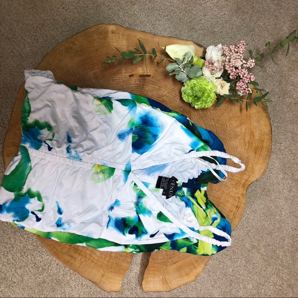 White and blue dress